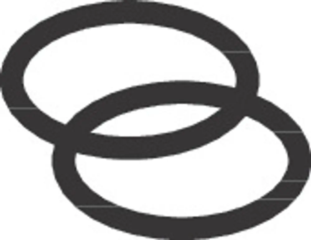 Schwarze O-Ringe, überlappend angeordnet, eignen sich für verschiedene Dichtungsanwendungen. Hergestellt oder vertrieben von Hansgrohe.